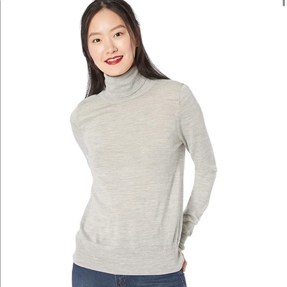 J. Crew merino turtleneck sweater in gray - Picture 1 of 6